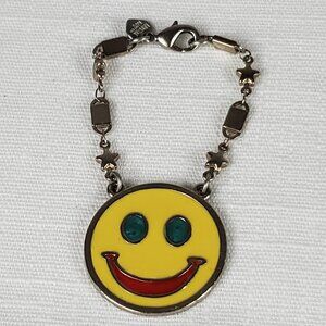 Adorable Krystal Kids Set of 2 Kids Youth Bracelets Emoji Style Pendant Bracelet